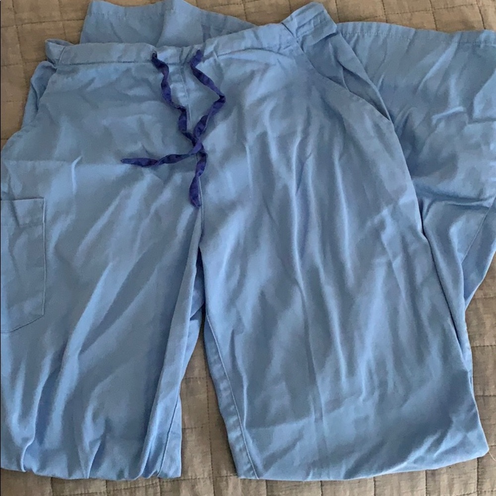 Light blue scrub pants